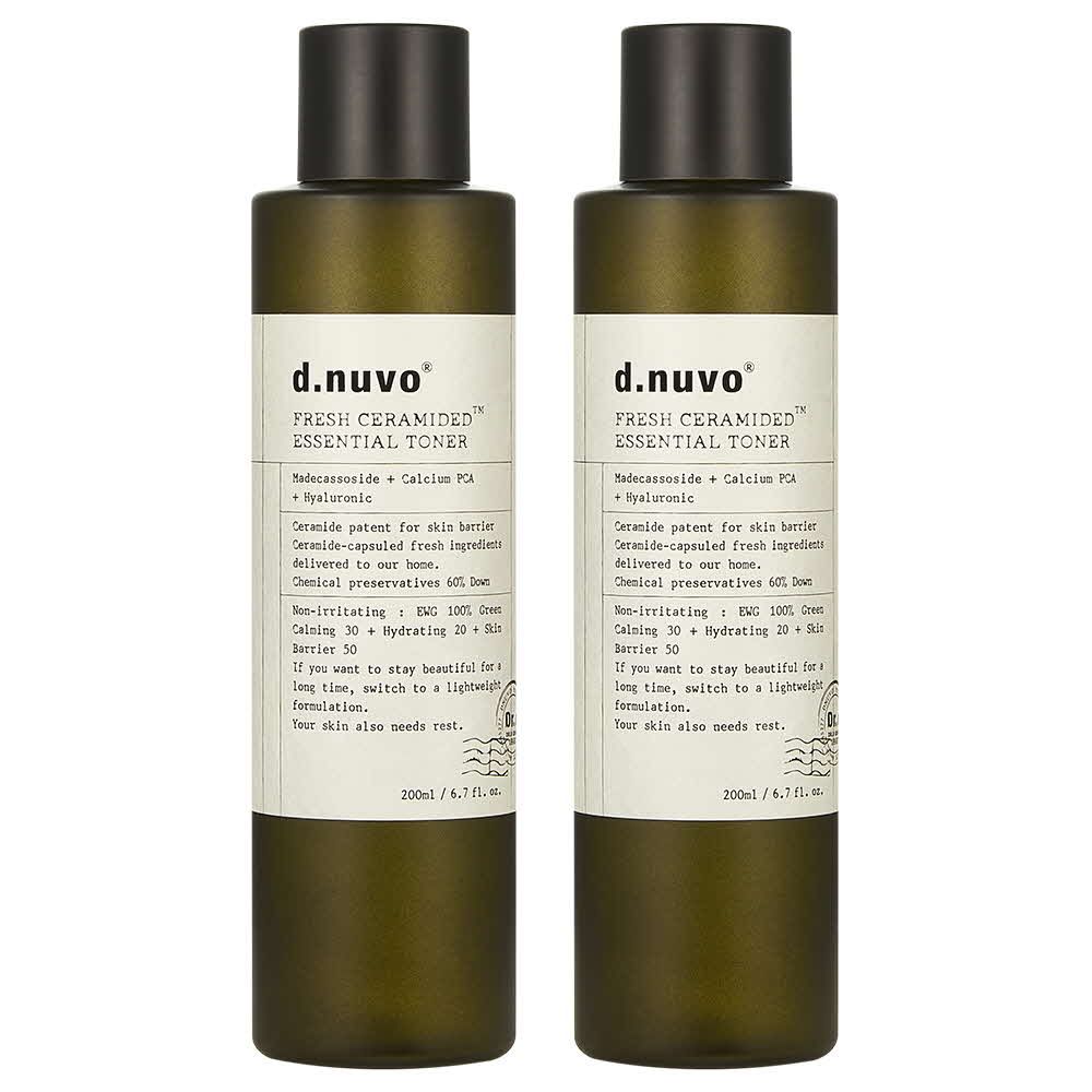 D.NUVO Fresh Ceramided™ Essential Toner 200ml×2EA Ceramide NP Macadamia Seed Oil High Moisturizing Barrier Care First Essence _ Made in Korea